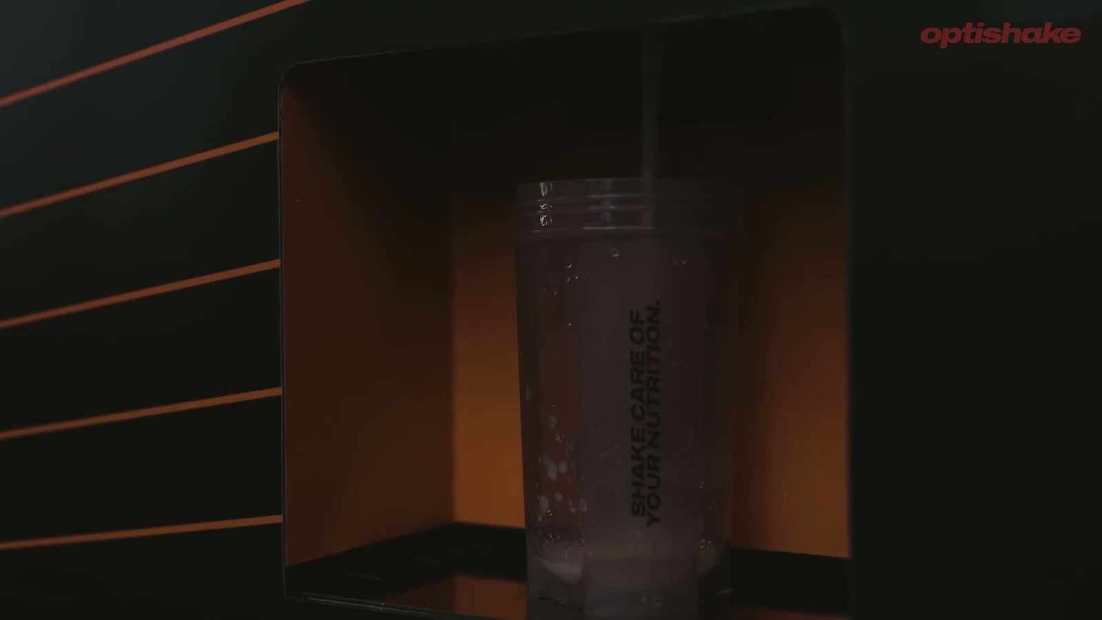 A fresh drink being mixed in the Optishake Work machine